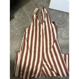 Striped Culotte Jumpsuit